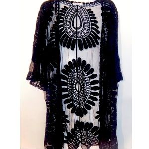 Black lace cover up
